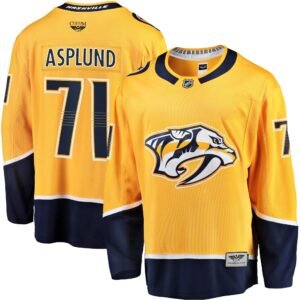 Rasmus Asplund Nashville Predators CJP Apparel Pro Home Breakaway Jersey - Gold