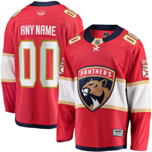 Florida Panthers CJP Apparel Pro Home Breakaway Custom Jersey - Red