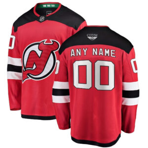 New Jersey Devils CJP Apparel Pro Home Breakaway Custom Jersey - Red