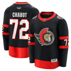 Thomas Chabot Ottawa Senators CJP Apparel Pro Home Breakaway Jersey - Black