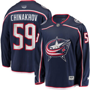Yegor Chinakhov Columbus Blue Jackets CJP Apparel Pro Home Breakaway Player Jersey - Navy