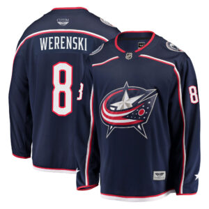 Zach Werenski Columbus Blue Jackets CJP Apparel Pro Breakaway Jersey - Navy
