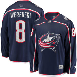 Zach Werenski Columbus Blue Jackets CJP Apparel Pro Home Premier Breakaway Player Jersey - Navy