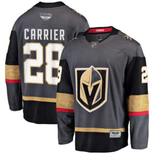 William Carrier Vegas Golden Knights CJP Apparel Breakaway Player Jersey - Gray
