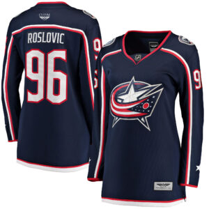 Jack Roslovic Columbus Blue Jackets CJP Apparel Pro Women's Home Breakaway Jersey - Navy