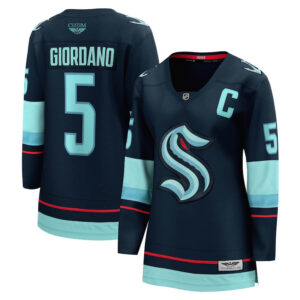 Mark Giordano Seattle Kraken CJP Apparel Pro Women's Home Premier Breakaway Player Jersey - Deep Sea Blue