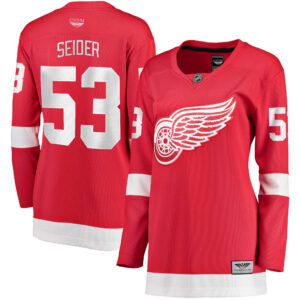 Moritz Seider Detroit Red Wings CJP Apparel Pro Women's Home Breakaway Player Jersey - Red