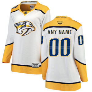 Nashville Predators CJP Apparel Pro Women's Away Breakaway Custom Jersey - White
