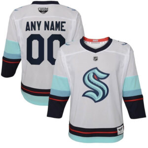 Seattle Kraken CJP Apparel Away  Custom Jersey - White