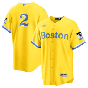 Xander Bogaerts Boston Red Sox CJP Apparel City Connect  Player Jersey - GoldLight Blue
