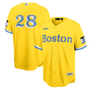 J.D. Martinez Boston Red Sox CJP Apparel City Connect  Player Jersey - Gold