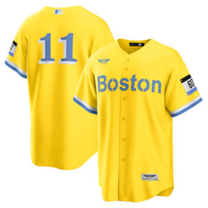 Rafael Devers Boston Red Sox CJP Apparel City Connect  Player Jersey - GoldLight Blue