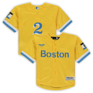 Xander Bogaerts Boston Red Sox CJP Apparel Preschool City Connect Script  Jersey - Gold
