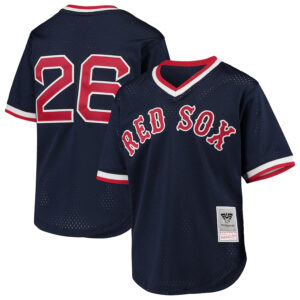 Wade Boggs Boston Red Sox Mitchell & Ness Youth Cooperstown Collection Mesh Batting Practice Jersey - Navy