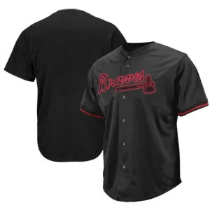 Atlanta Braves Big & Tall Pop Fashion Jersey - BlackRed