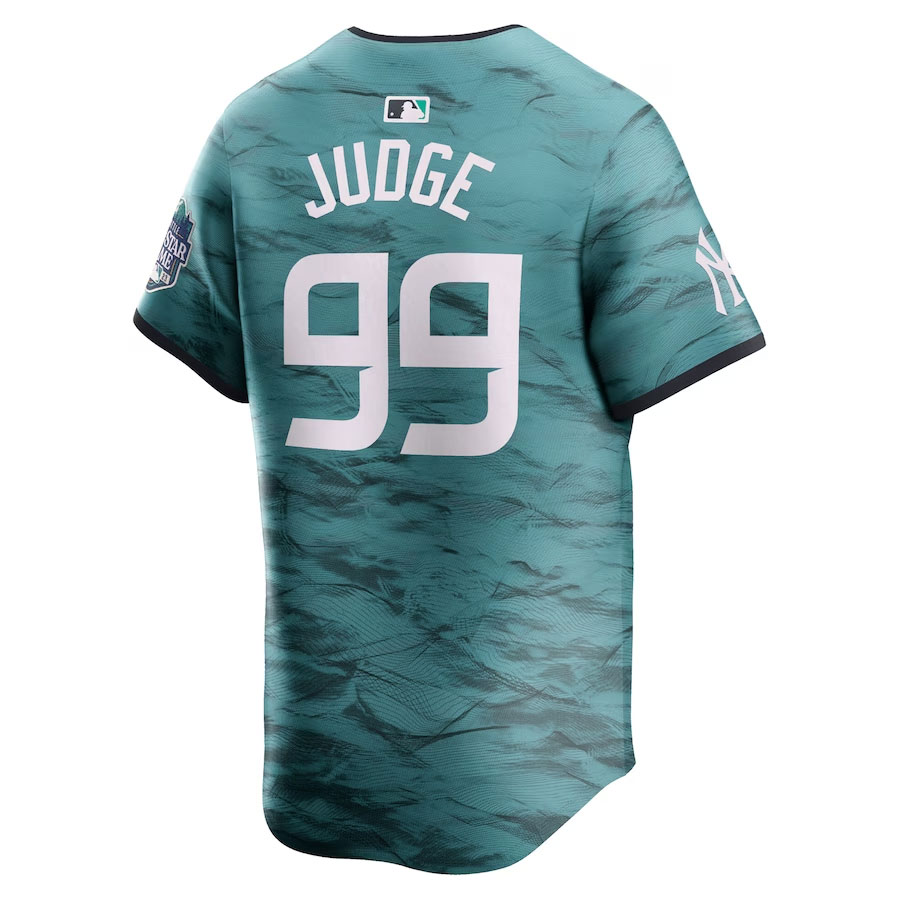 Aaron-Judge-American-League-CJP-Apparel-2023-MLB-All-Star-Game-Limited-Player-Jersey---Teal-Back-Viwe
