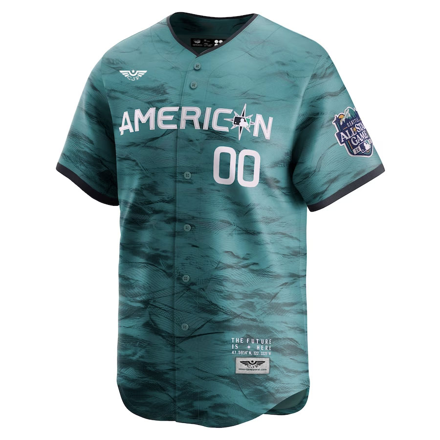 American-League-CJP-Apparel-2023-MLB-All-Star-Game-Pick-A-Player-Limited-Jersey---Teal-Furent-Viwe