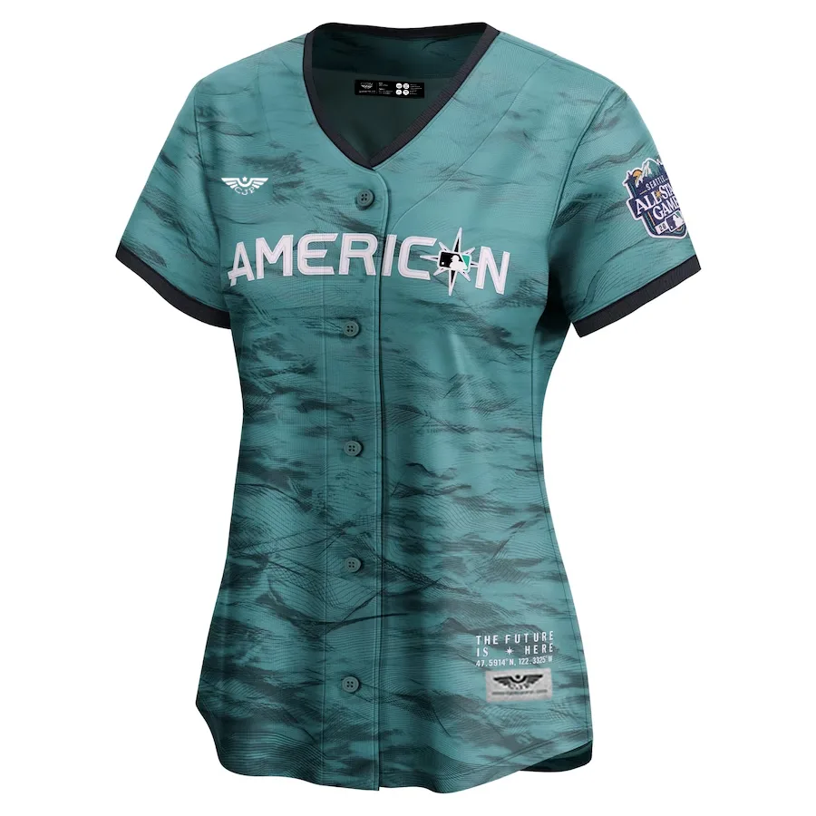 American-League-CJP-Apparel-Women's-2023-MLB-All-Star-Game-Limited-Jersey---Teal-Furent-Viwe
