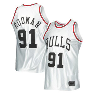 Chicago Bulls Dennis Rodman 1997/98 CJP Hardwood Classics 75th Anniversary Swingman Jersey - Platinum Edition
