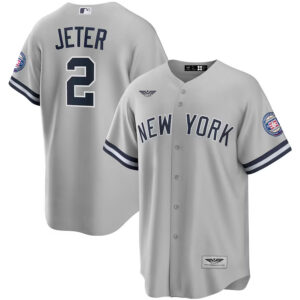 Derek Jeter New York Yankees CJP Apparel 2020 Hall of Fame Induction Road  Player Name Jersey - Gray