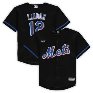 Francisco Lindor New York Mets CJP Apparel Alternate  Player Jersey - Black