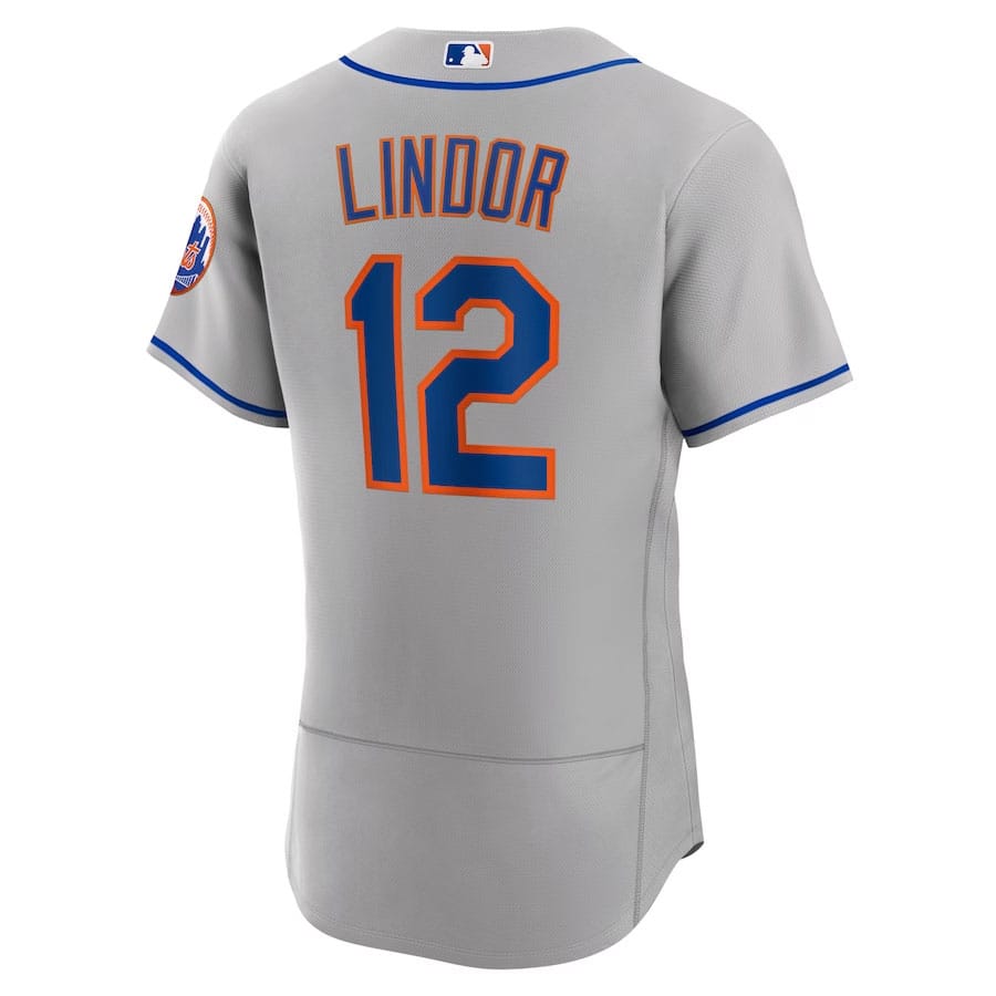 Francisco-Lindor-New-York-Mets-CJP-Apparel-Road-Pro-Player-Jersey---Gray-Back-Viwe
