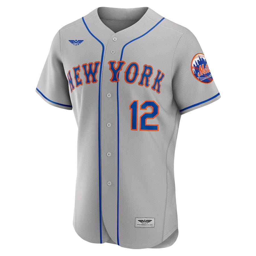 Francisco-Lindor-New-York-Mets-CJP-Apparel-Road-Pro-Player-Jersey---Gray-Furent-Viwe