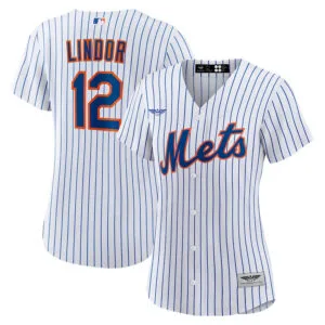 Francisco Lindor New York Mets CJP Apparel Women's Home  Player Jersey - White