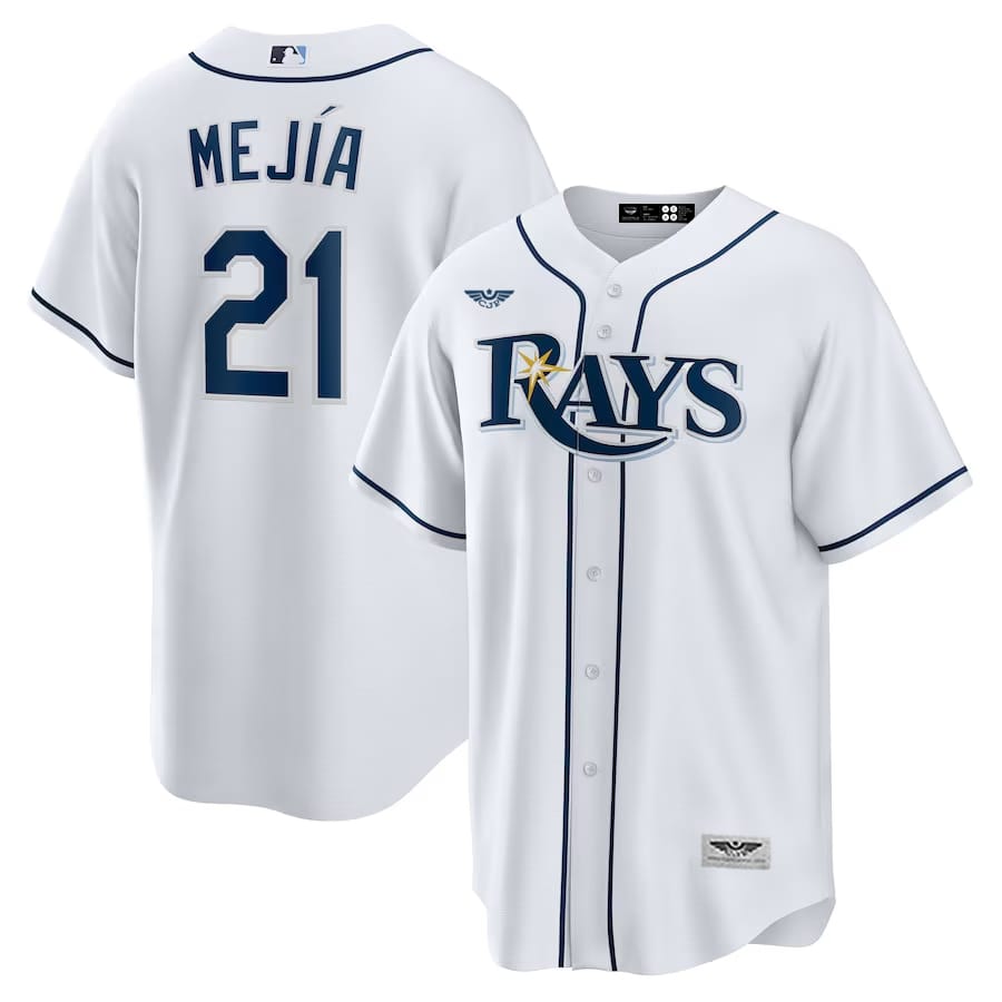 Francisco-Mejía-Tampa-Bay-Rays-CJP-Apparel-Home-New-Player-Jersey---White