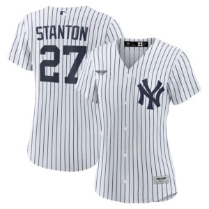 Giancarlo Stanton New York Yankees CJP Apparel Women's Home  Player Jersey - White