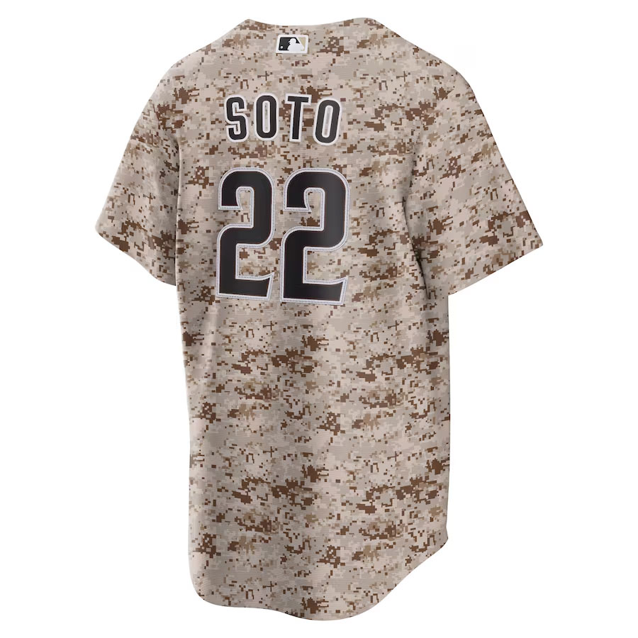 Juan-Soto-San-Diego-Padres-CJP-Apparel-USMC-Alternate-New-Player-Jersey---Camo-Back-Viwe