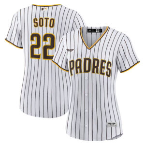 Juan Soto San Diego Padres  CJP Apparel Women's Home  Player Jersey - WhiteBrown