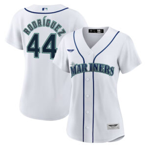 Julio Rodriguez Seattle Mariners CJP Apparel Women's Home  Player Jersey - White