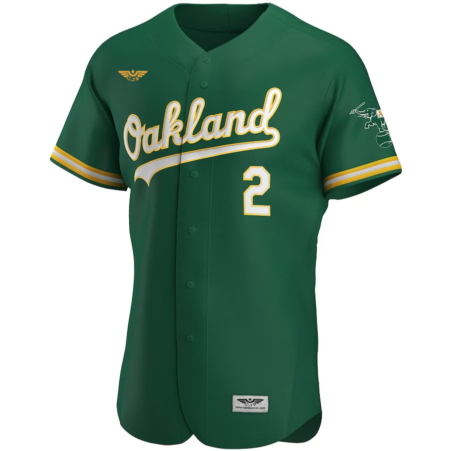 Khris-Davis-Oakland-Athletics-CJP-Apparel-Alternate-Pro-Player-Jersey---Kelly-Green-Furent-Viwe