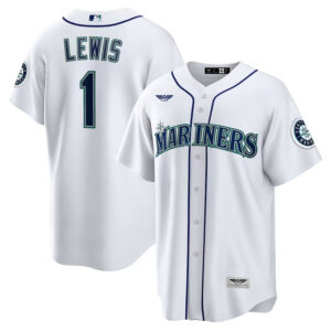 Kyle Lewis Seattle Mariners  CJP Apparel  Player Name Jersey - White