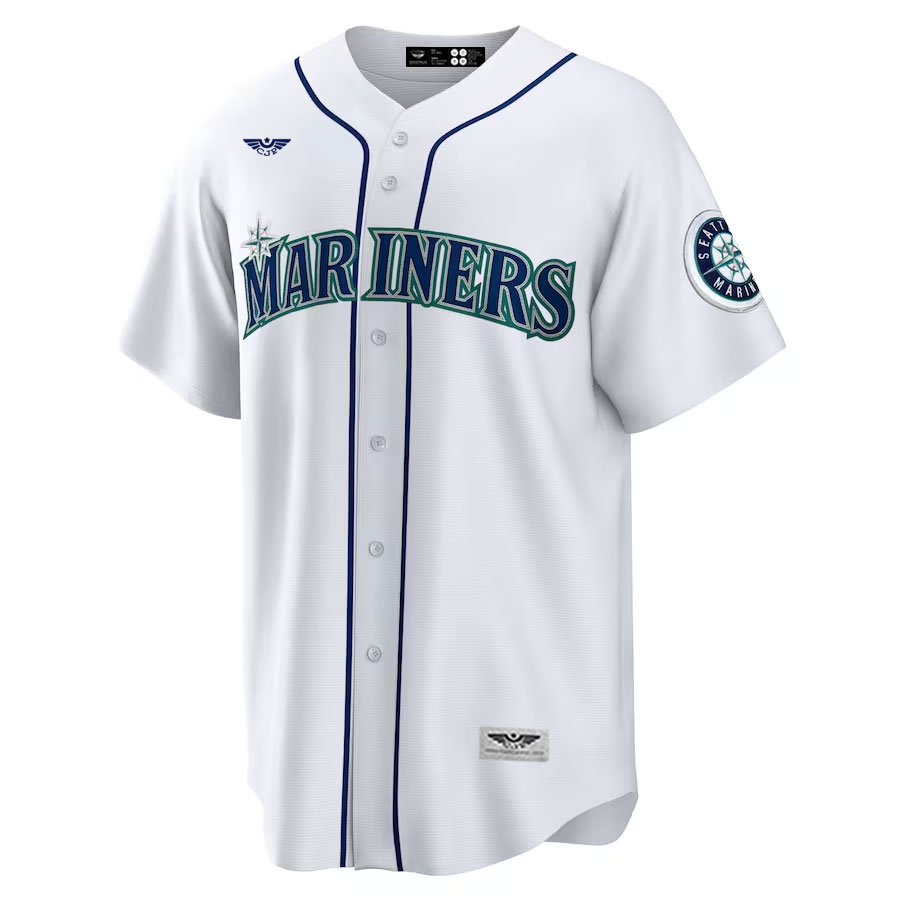 Kyle-Lewis-Seattle-Mariners-CJP-Apparel-New-Player-Name-Jersey---White-Furent-Viwe