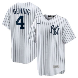 Lou Gehrig New York Yankees CJP Apparel Home Cooperstown Collection Player Jersey - White
