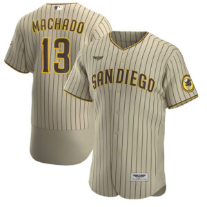 Manny Machado San Diego Padres  CJP Apparel Alternate Pro Player Jersey - TanBrown