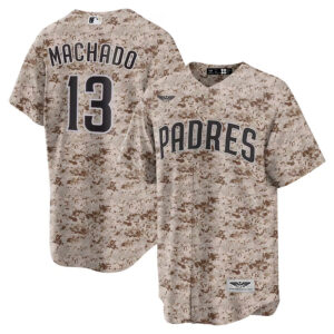 Manny Machado San Diego Padres  CJP Apparel USMC Alternate  Player Jersey - Camo