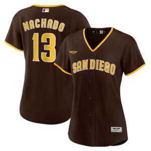 Manny Machado San Diego Padres  CJP Apparel Women's Road  Player Jersey - Brown