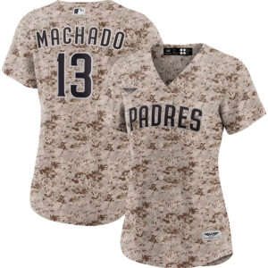 Manny Machado San Diego Padres  CJP Apparel Women's USMC Alternate  Player Jersey - Camo