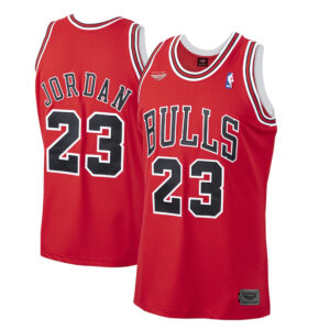 Original Chicago Bulls Michael Jordan 1997-98 CJP Hardwood Classics Pro Player Jersey - Red