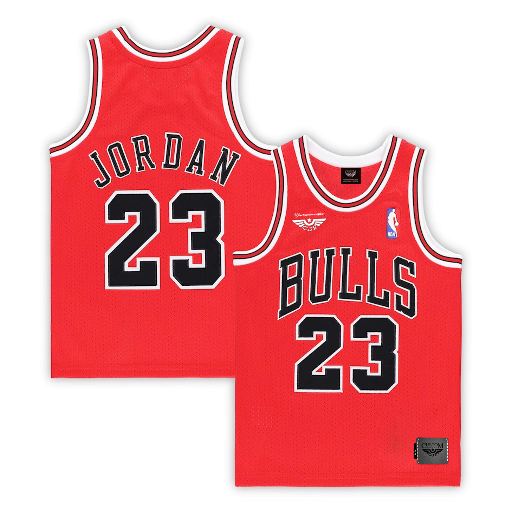 Michael Jordan Chicago Bulls Mitchell & Ness Preschool Hardwood Classics Pro Jersey - Red both