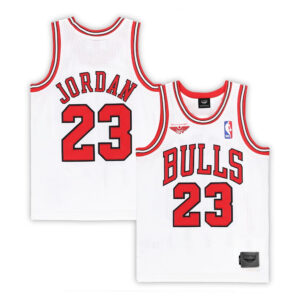 CJP Chicago Bulls 1997/98 Michael Jordan Hardwood Classics Youth Jersey - White