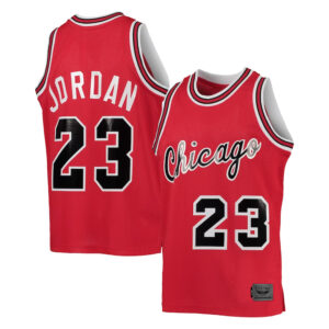CJP Michael Jordan Chicago Bulls 1984-85 Rookie Pro Jersey - Red