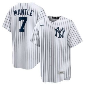Mickey Mantle New York Yankees CJP Apparel Home Cooperstown Collection Player Jersey - White