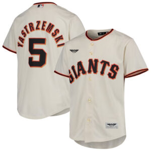 Mike Yastrzemski San Francisco Giants CJP Apparel Alternate  Player Jersey - Cream