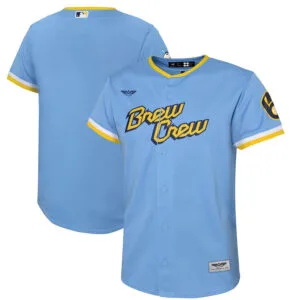 Milwaukee Brewers CJP Apparel 2022 City Connect  Team Jersey - Powder Blue