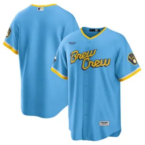 Milwaukee Brewers CJP Apparel 2022 City Connect  Team Jersey - Powder Blue