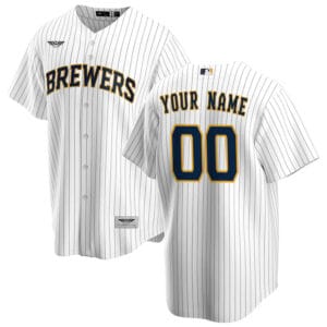 Milwaukee Brewers CJP Apparel Alternate  Custom Jersey - White